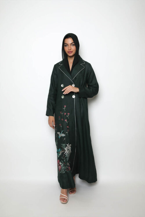 saif abaya-darkb green abaya-2